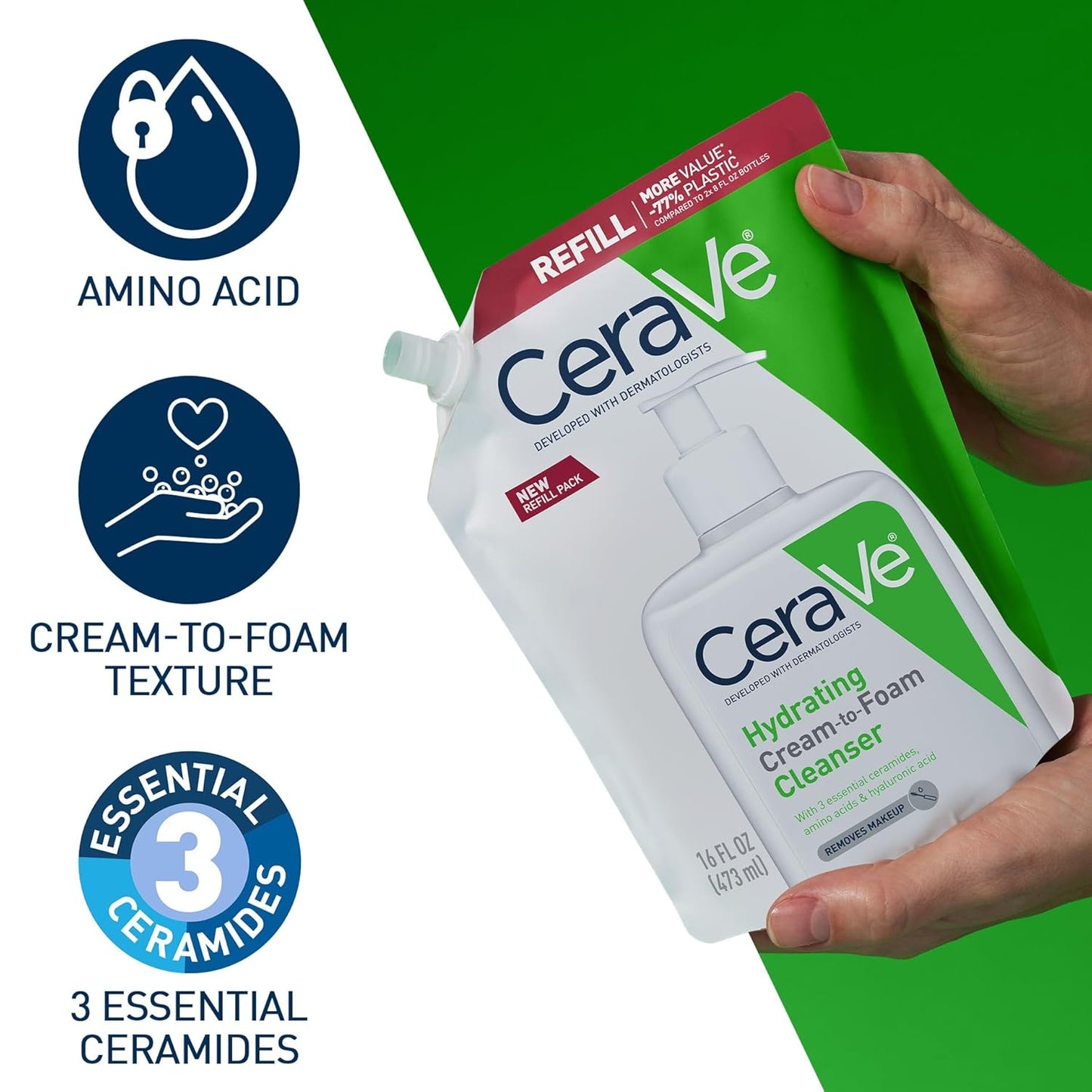 CeraVe Hydrating Cream-to-Foam Cleanser Refill