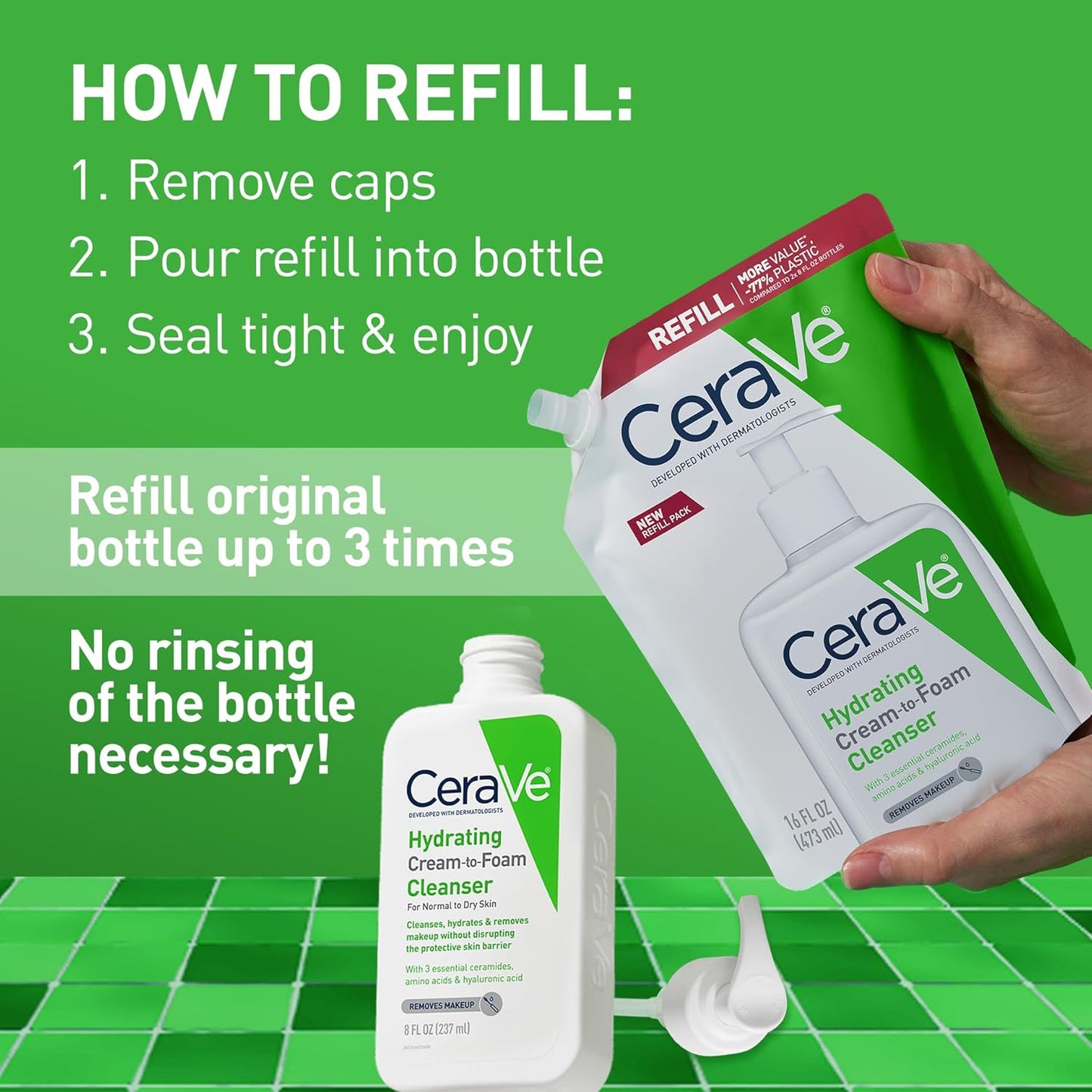CeraVe Hydrating Cream-to-Foam Cleanser Refill