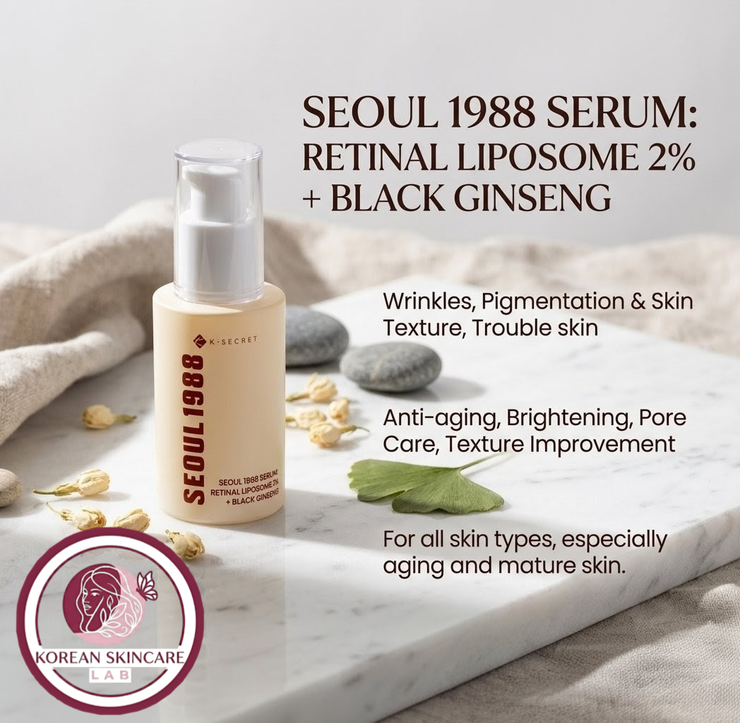 K-Secret Seoul 1988 Serum: Retinal Liposome 2% + Black Ginseng