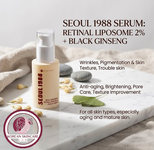 K-Secret Seoul 1988 Serum: Retinal Liposome 2% + Black Ginseng