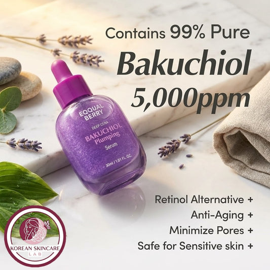 EQQUALBERRY Deep Cera Bakuchiol Plumping Serum 30 ml - 50ml